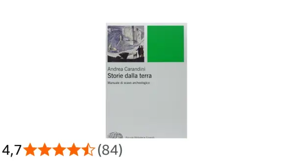 Copertina del libro "Storie dalla terra" di Andrea Carandini, un manuale di scavo archeologico che racconta storie dal passato.