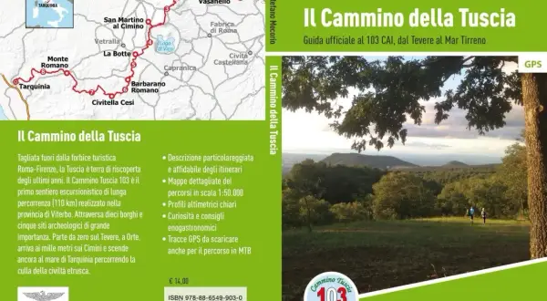 La tuscia mappa turistica: "Il Cammino della Tuscia" guida ufficiale CAI, da Orte a Tarquinia.